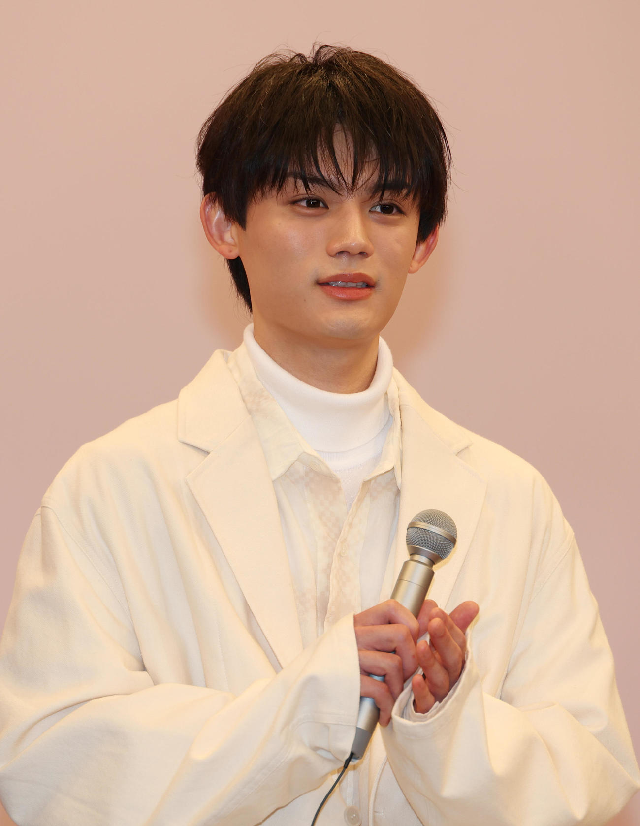 ドラマ「リビングの松永さん」制作発表を行った藤原大祐（撮影・中島郁夫）