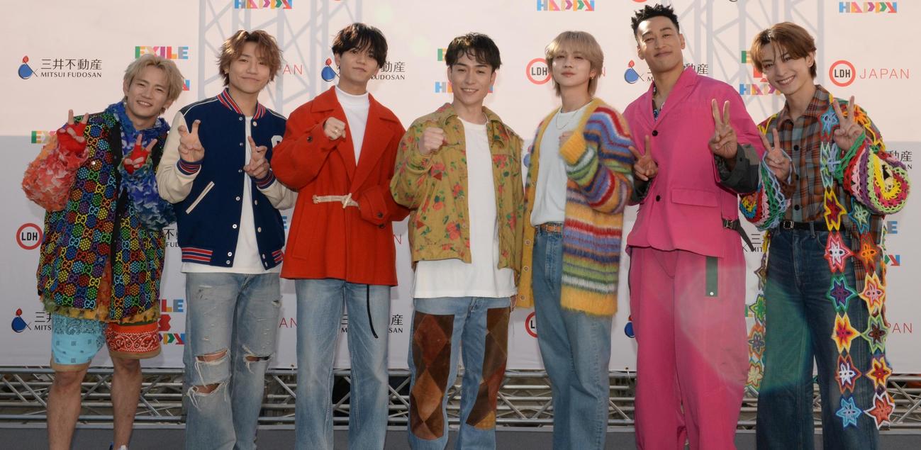 新曲「MORNING SUN」の発売記念イベントを行ったEXILE B HAPPY