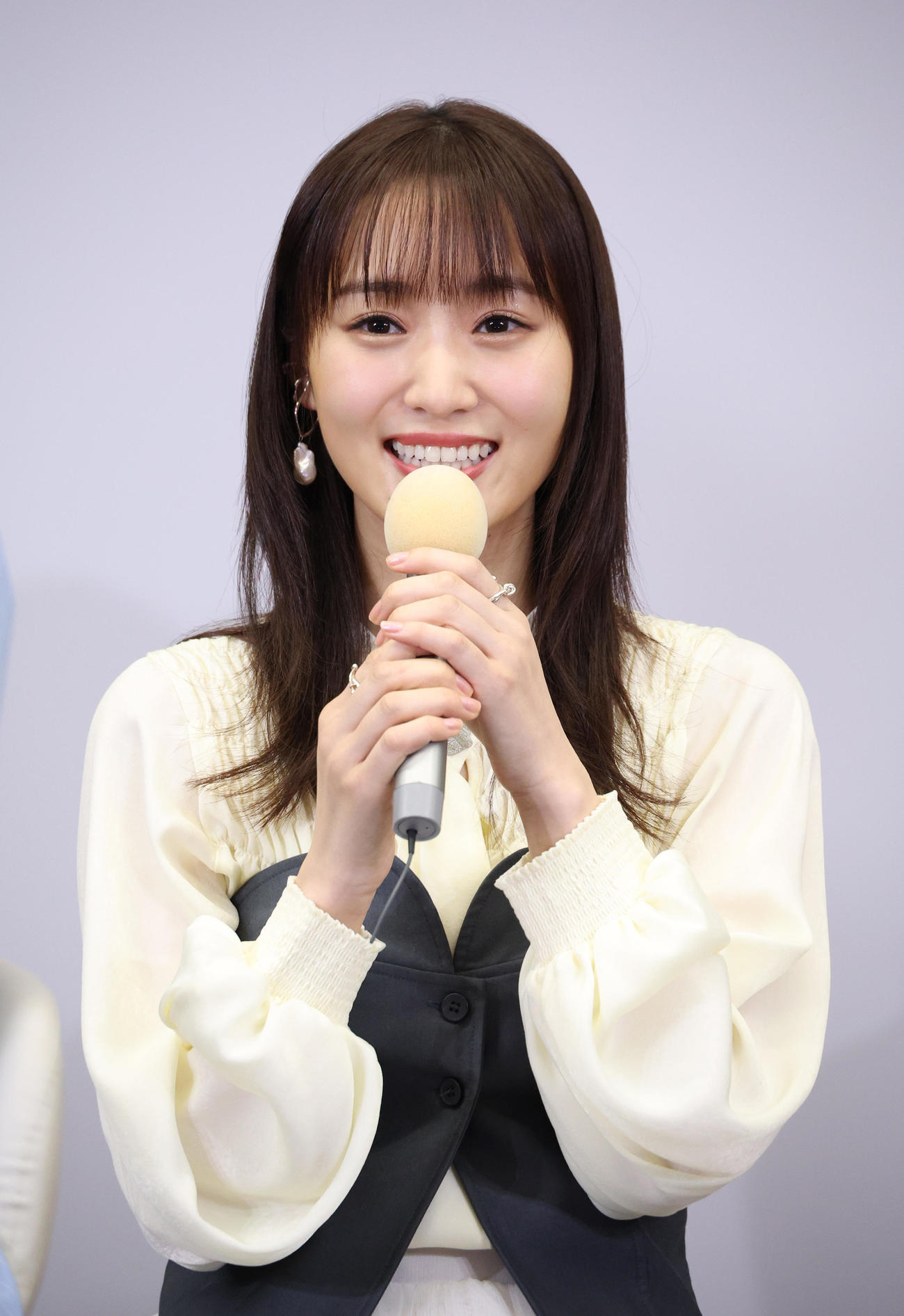 ドラマ「チェイサーゲームW」の会見を行った菅井友香（撮影・中島郁夫）