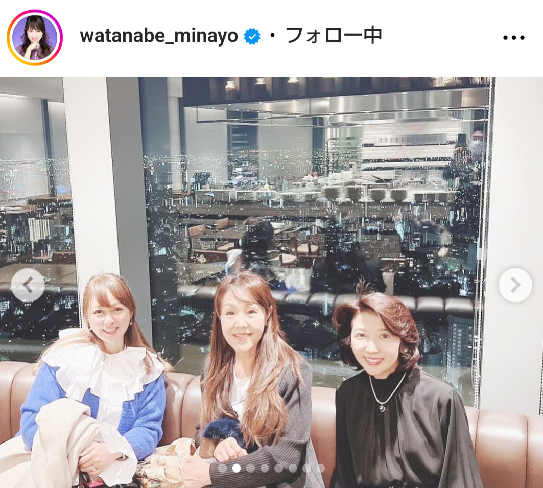 渡辺美奈代のインスタグラムから