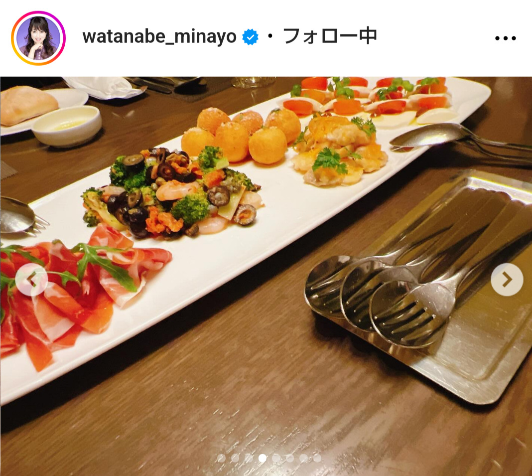 渡辺美奈代のインスタグラムから