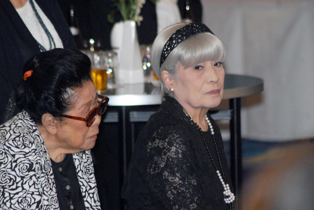 4代目江戸家猫八お別れの会で弔辞を読んだ中村メイコさん（16年6月撮影）