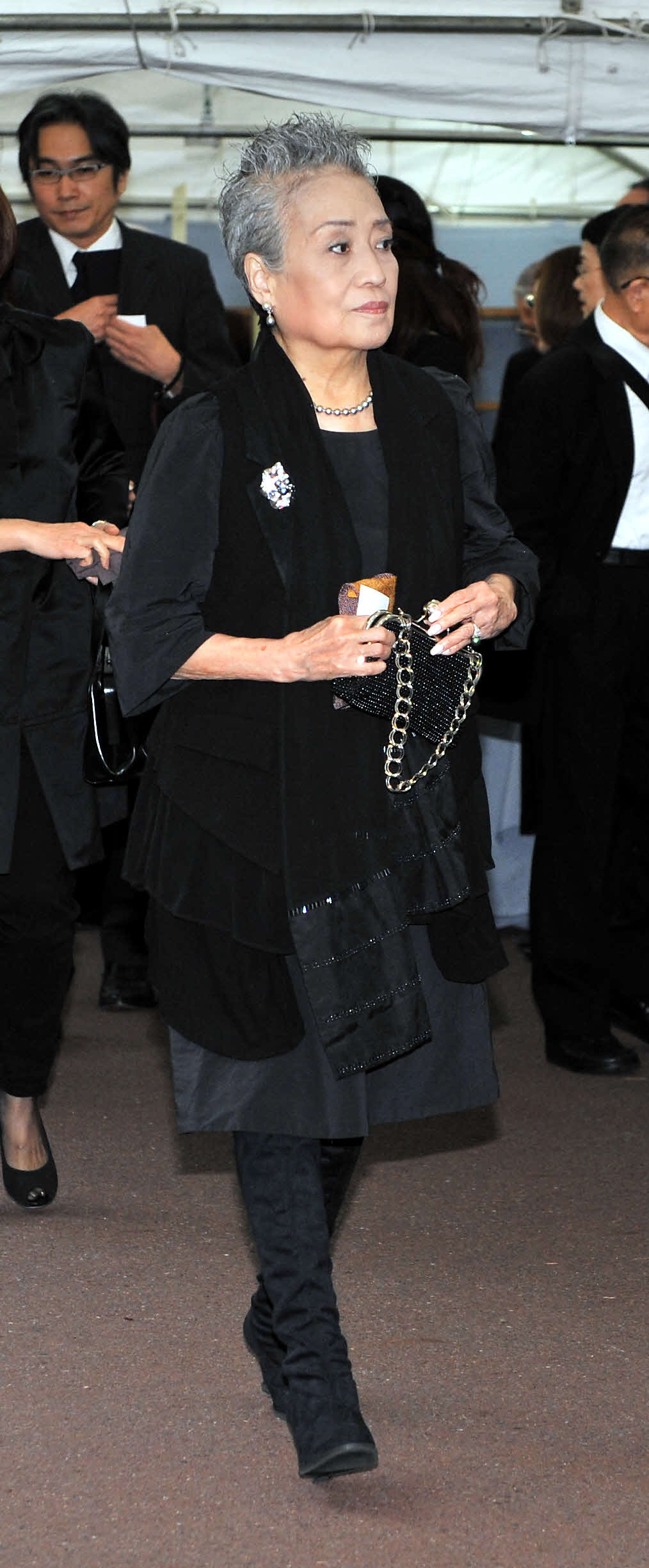 弔問に訪れた中村メイコさん（11年5月撮影）