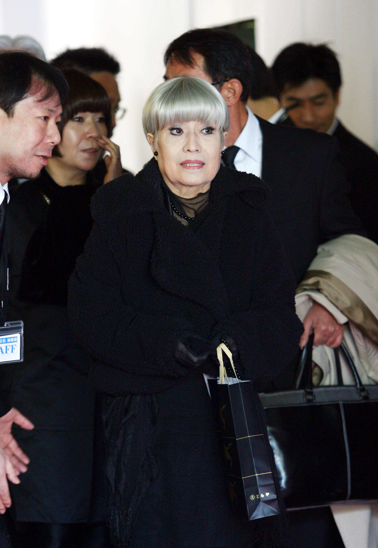 森繁久弥さんのお別れの会に参列した中村メイコ（09年11月撮影）