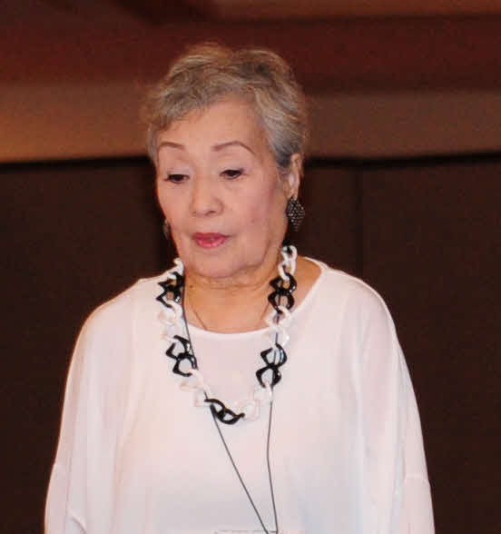 ペギー葉山さんの「お別れの会」に参列した中村メイコさん（17年6月撮影）