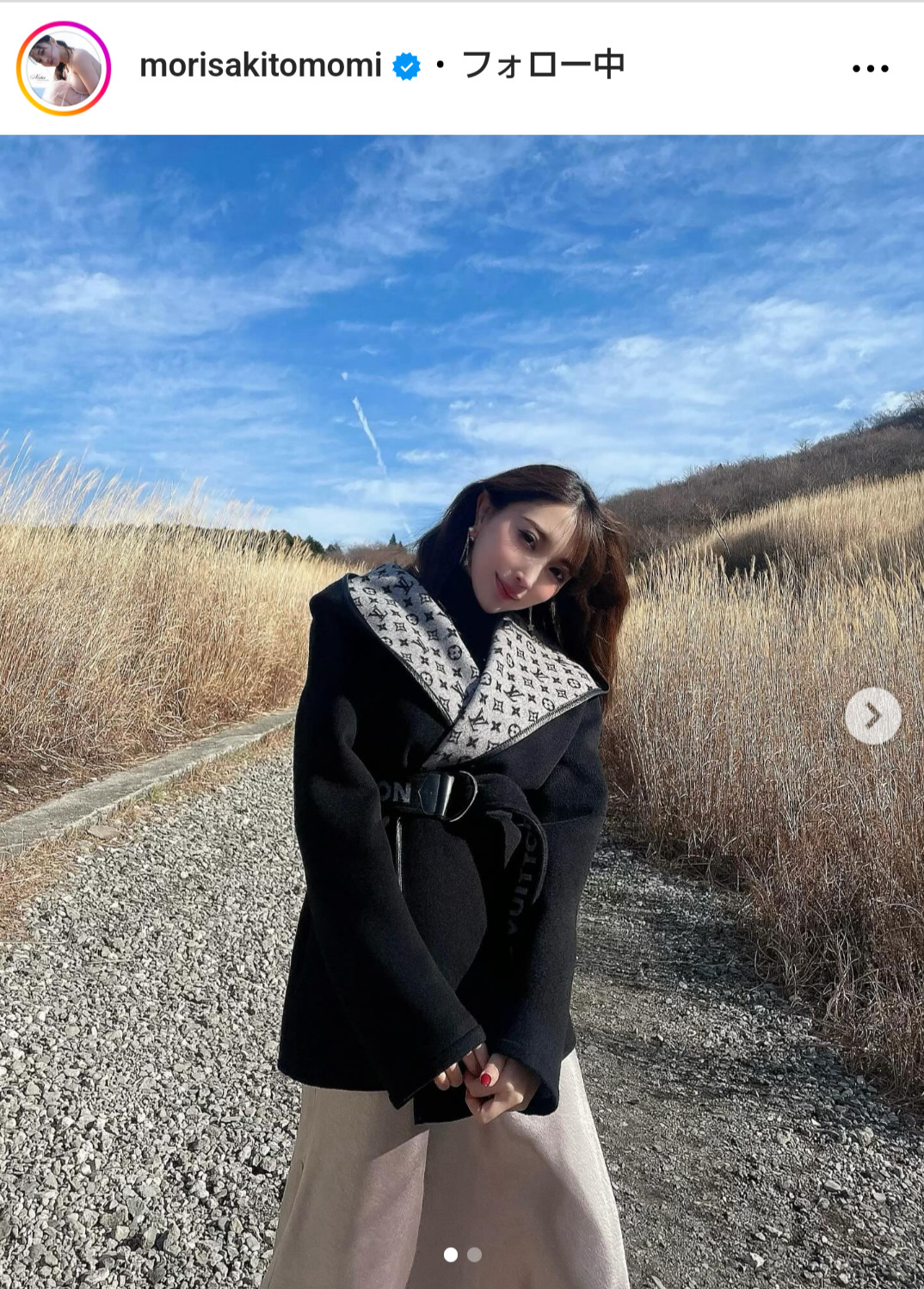 森咲智美のインスタグラムから
