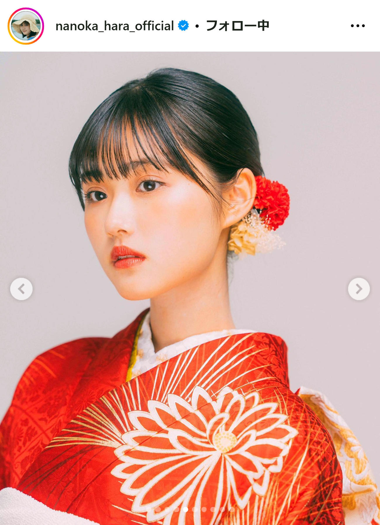 原菜乃華のインスタグラムから