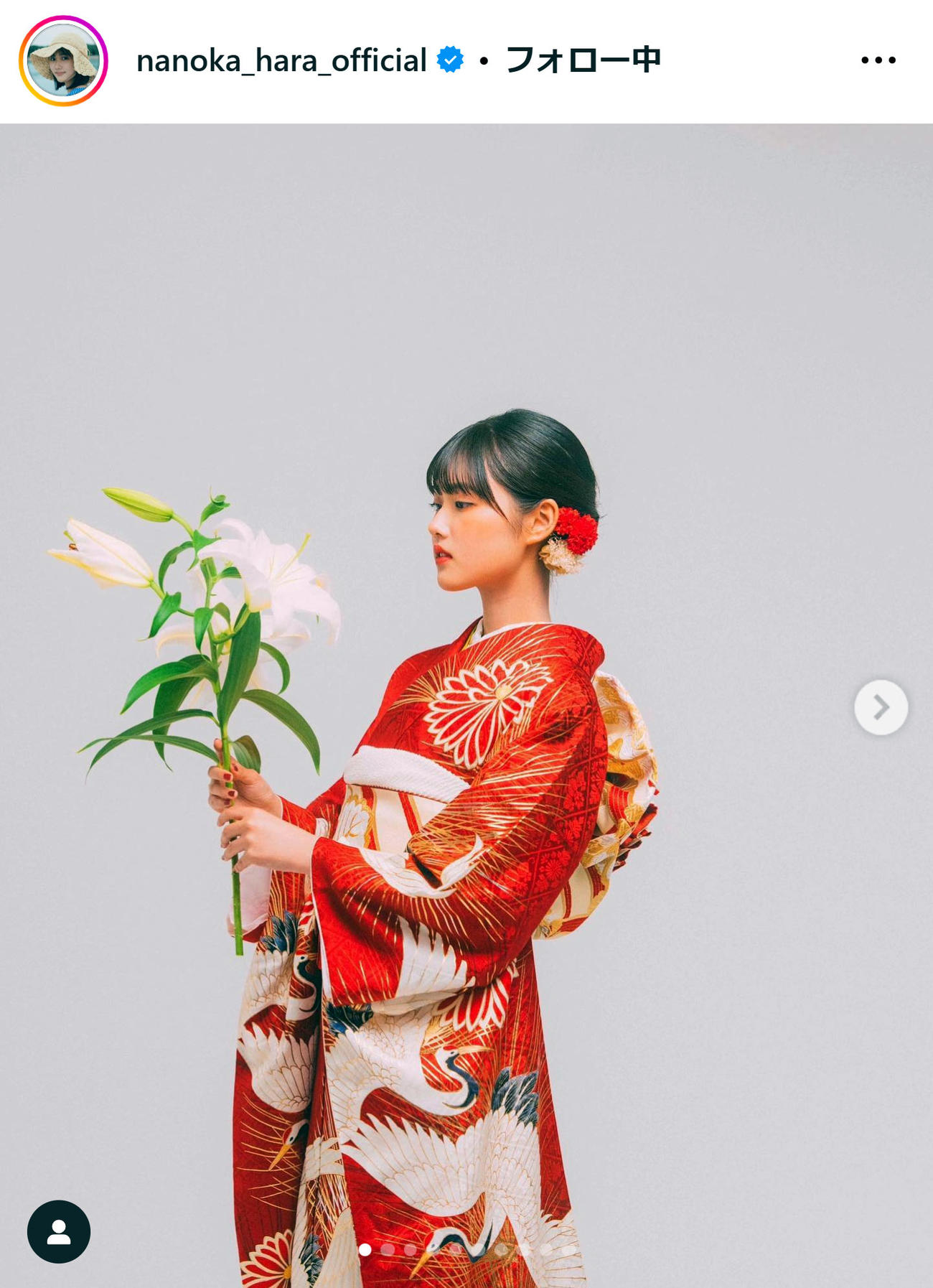 原菜乃華のインスタグラムから