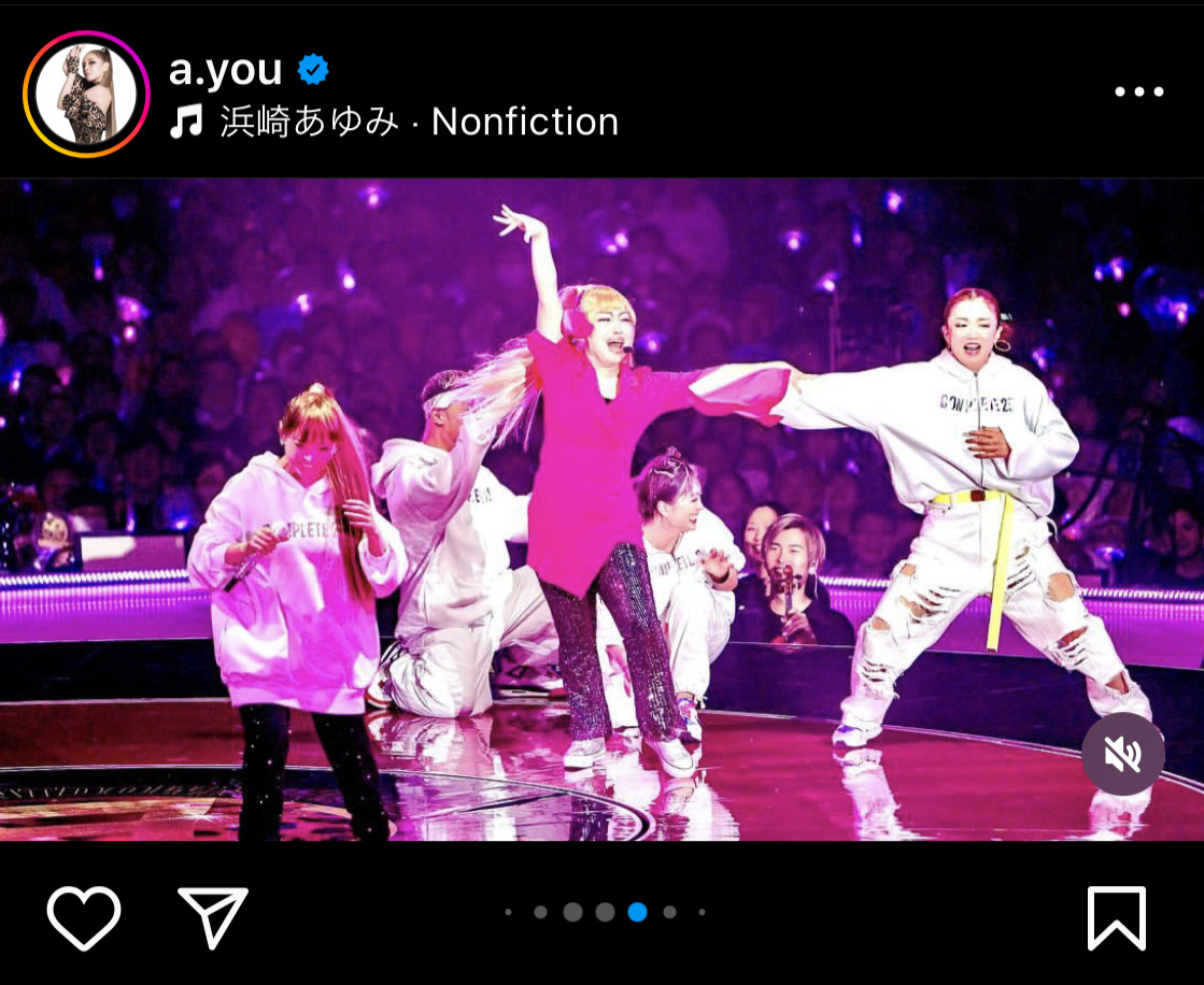 浜崎あゆみのインスタグラムから