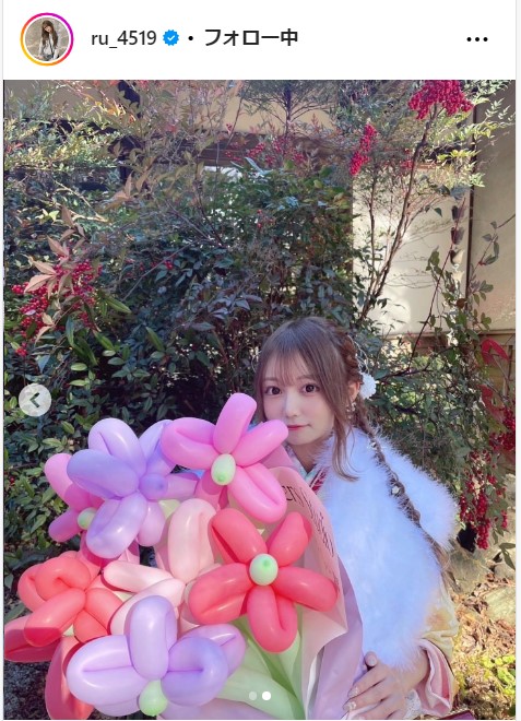 早河ルカの公式インスタグラムから