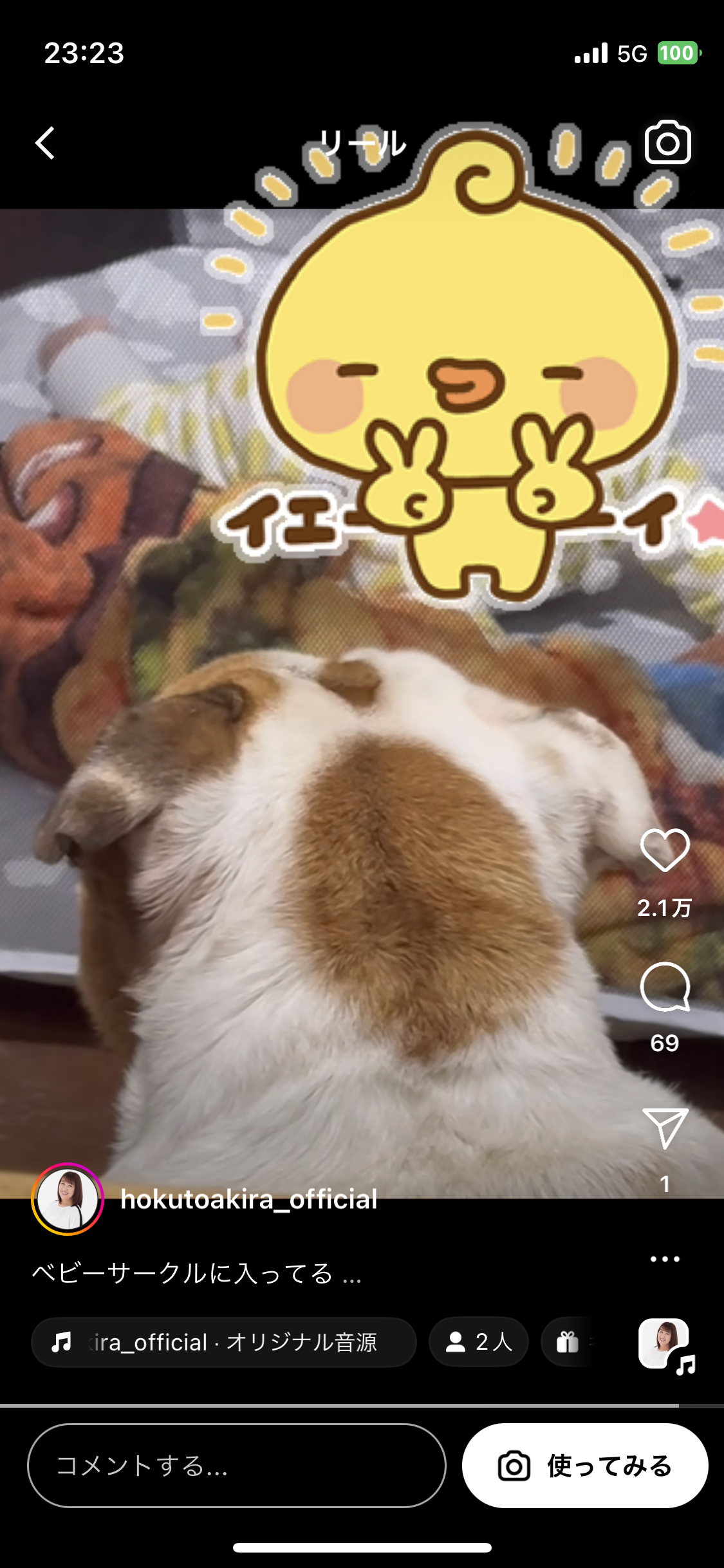 北斗晶のインスタグラムから