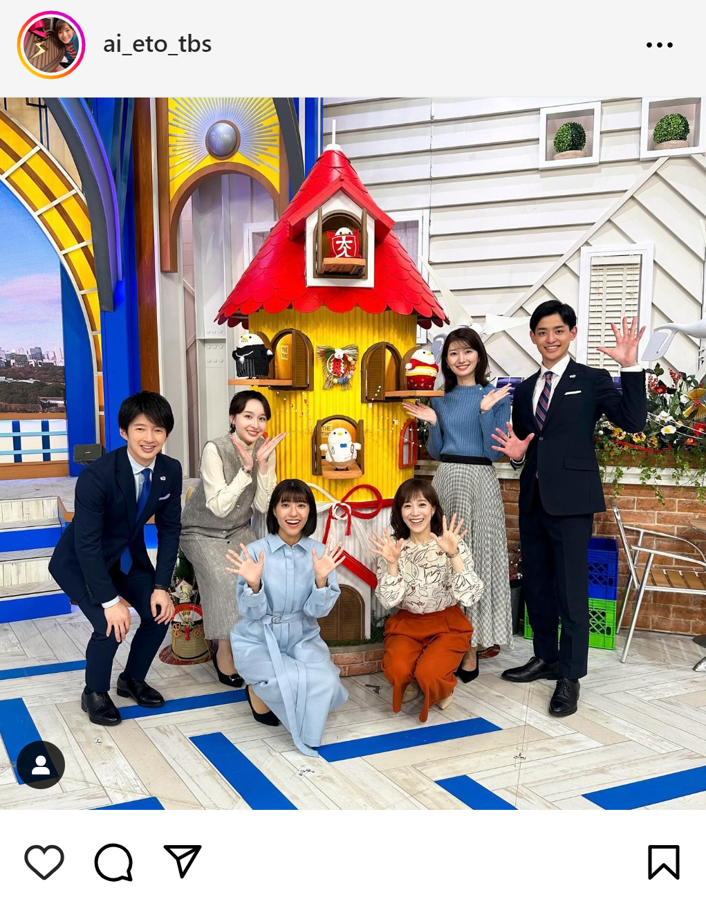 江藤愛アナのインスタグラムから