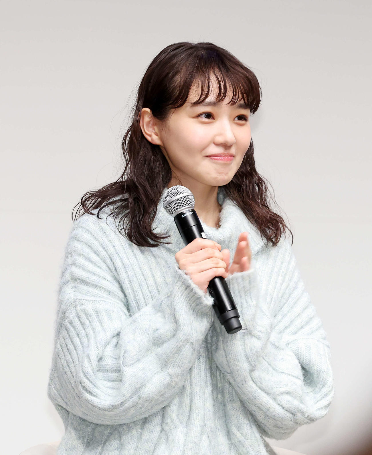 ドラマ「春になったら」製作発表に臨む奈緒（撮影・鈴木正人）