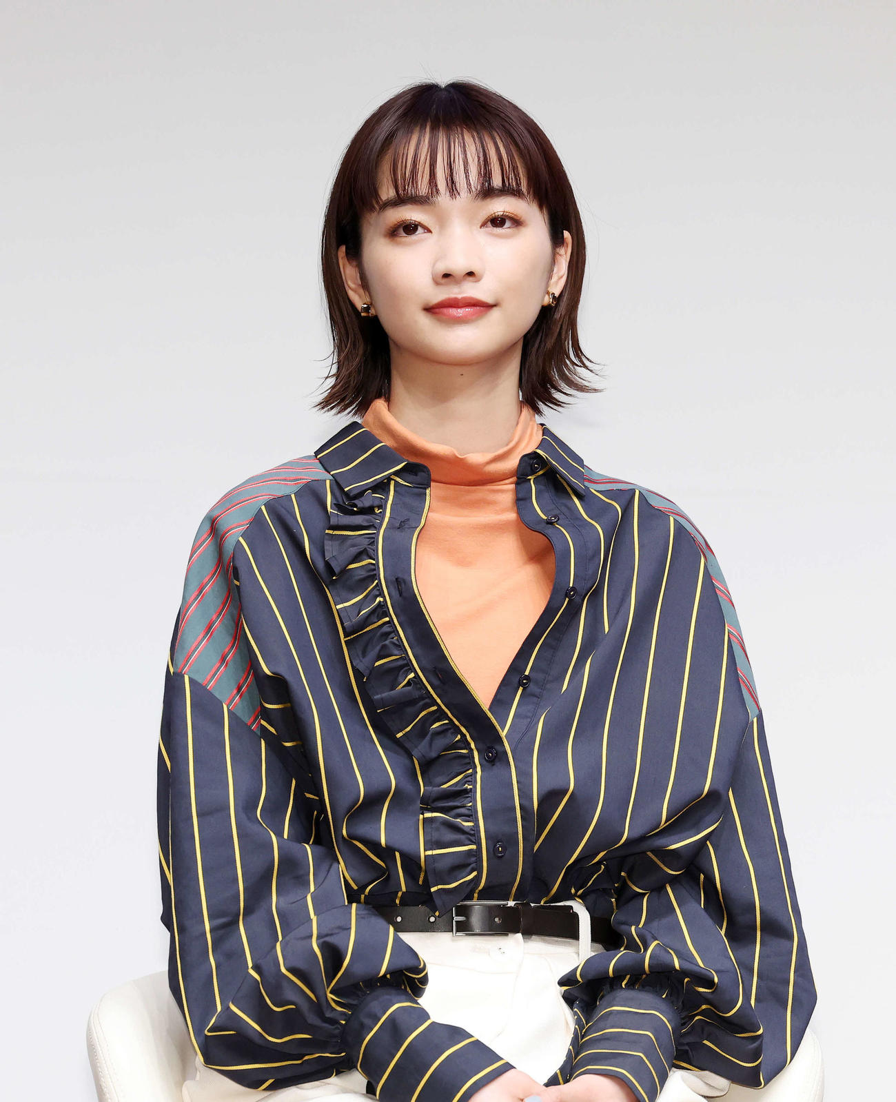 ドラマ「春になったら」製作発表に臨む見上愛（撮影・鈴木正人）
