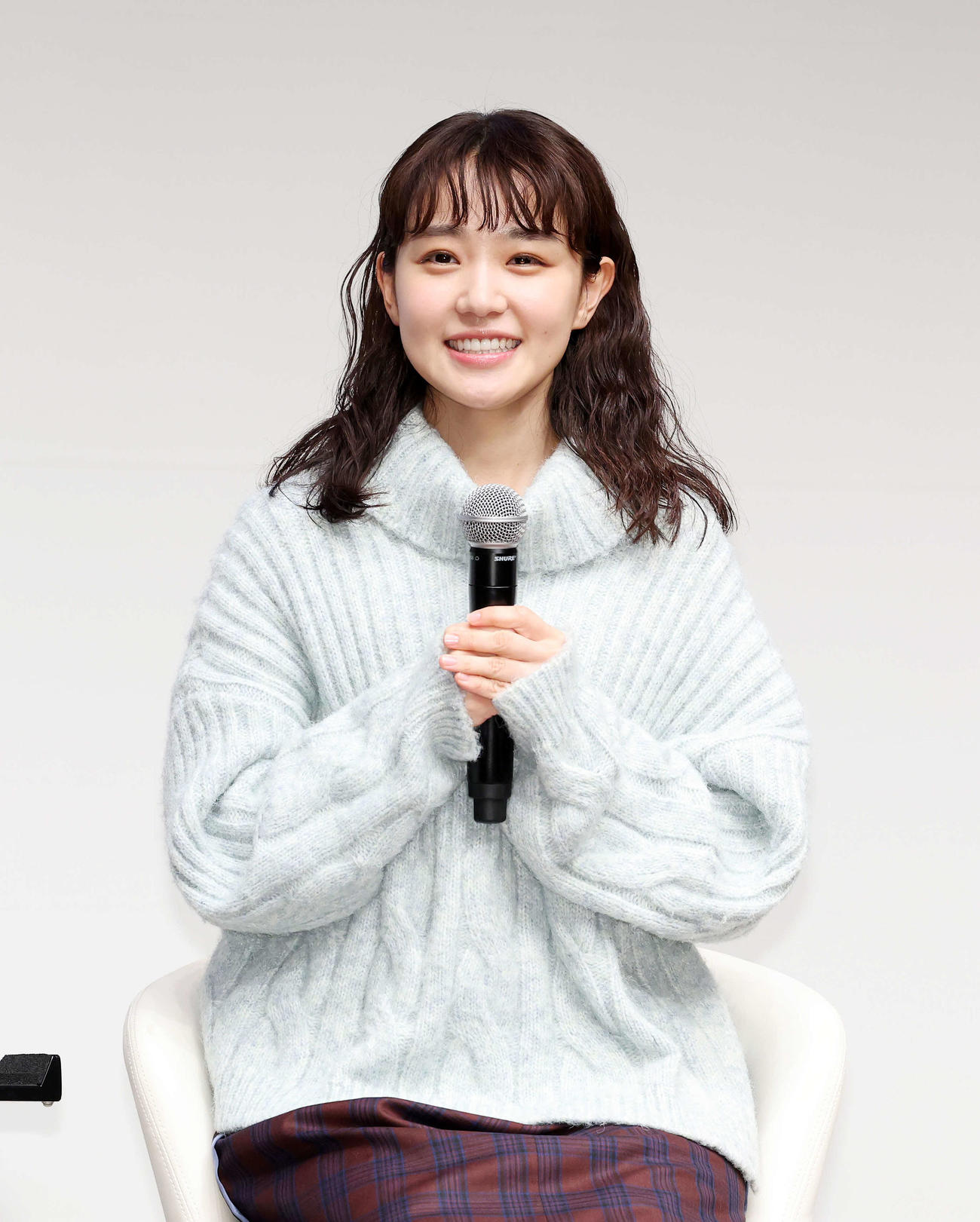 ドラマ「春になったら」製作発表に臨む奈緒（撮影・鈴木正人）