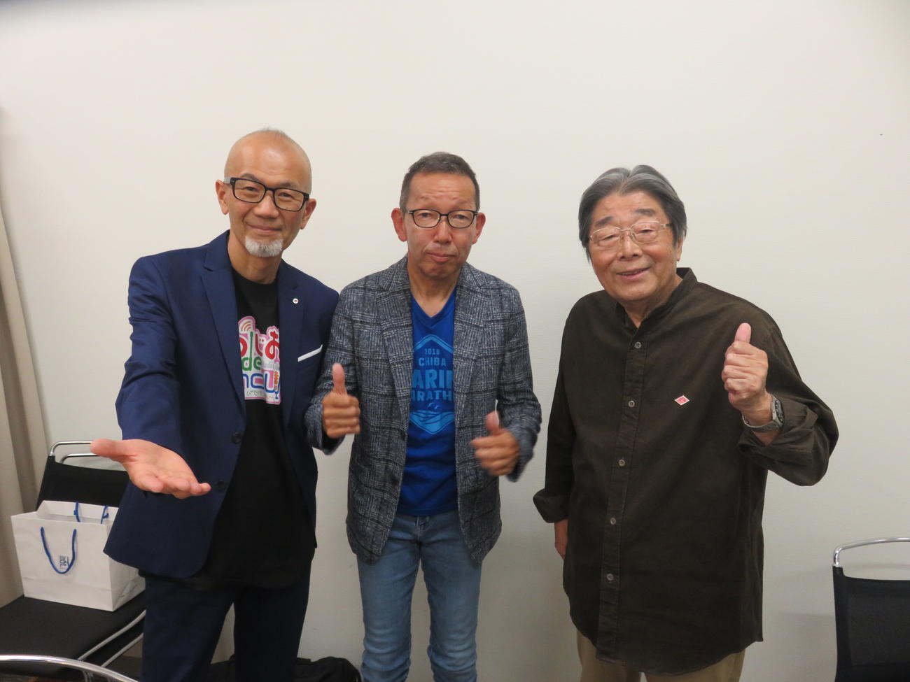 トークライブ「第5回　らじおdeshow」を開く、左から上柳昌彦、松本秀夫、高嶋ひでたけのレジェンドアナウンサー