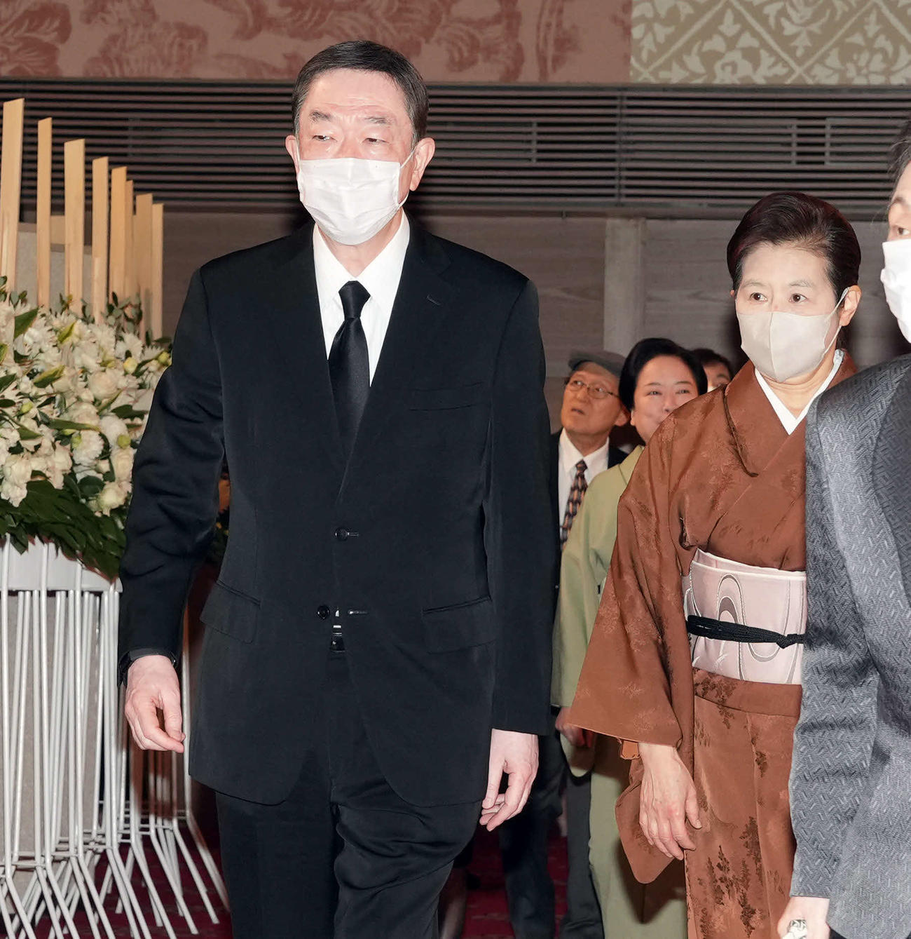 「十八世中村勘三郎十三回忌追善　偲ぶ会」に参列した坂東彌十郎（撮影・たえ見朱実）