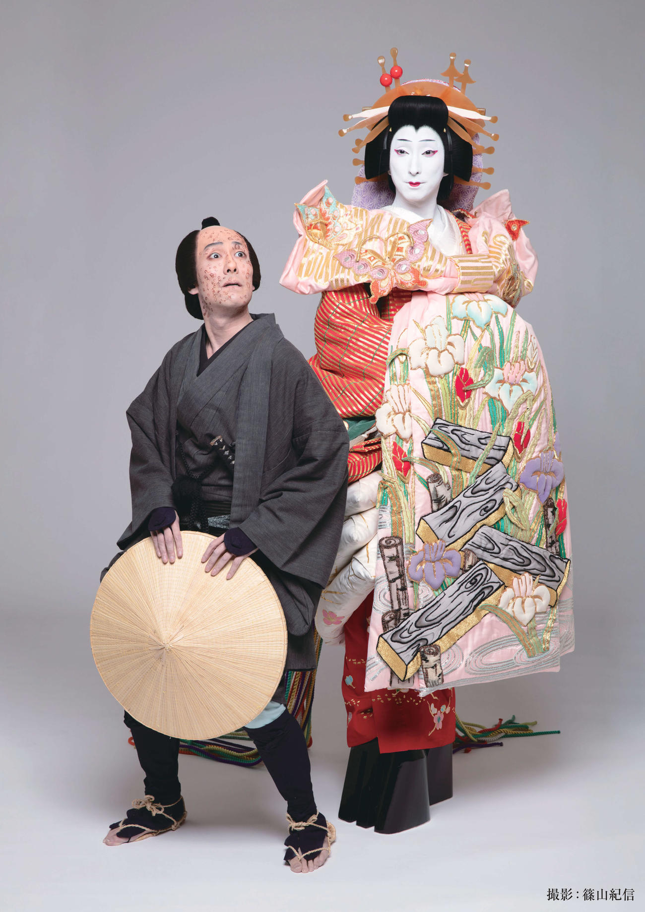 「猿若祭二月大歌舞伎」で上演される「籠釣瓶花街酔醒」の中村勘九郎（手前）、中村七之助（撮影・篠山紀信氏）