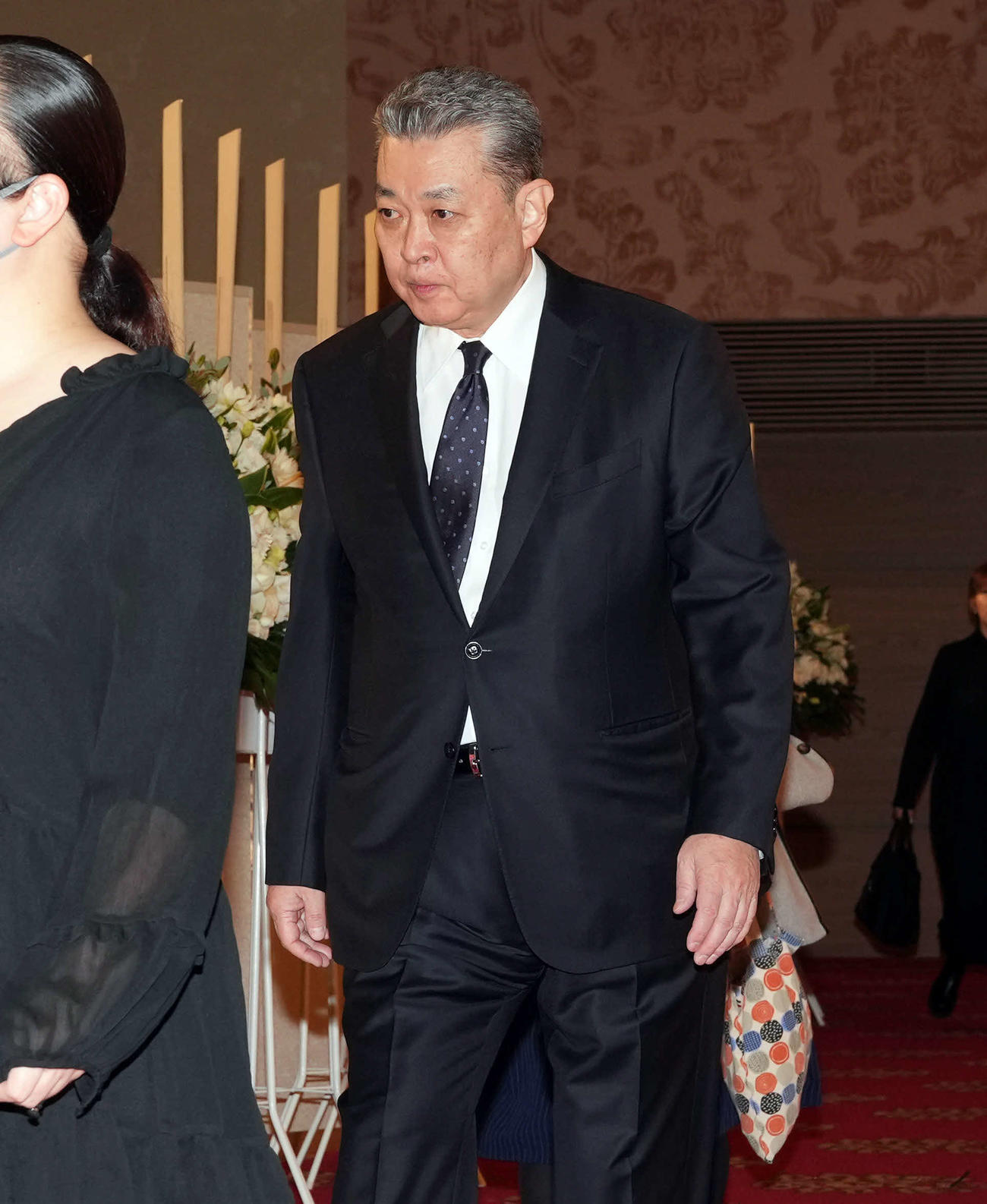 「十八世中村勘三郎十三回忌追善　偲ぶ会」に参列した江川卓氏（撮影・たえ見朱実）