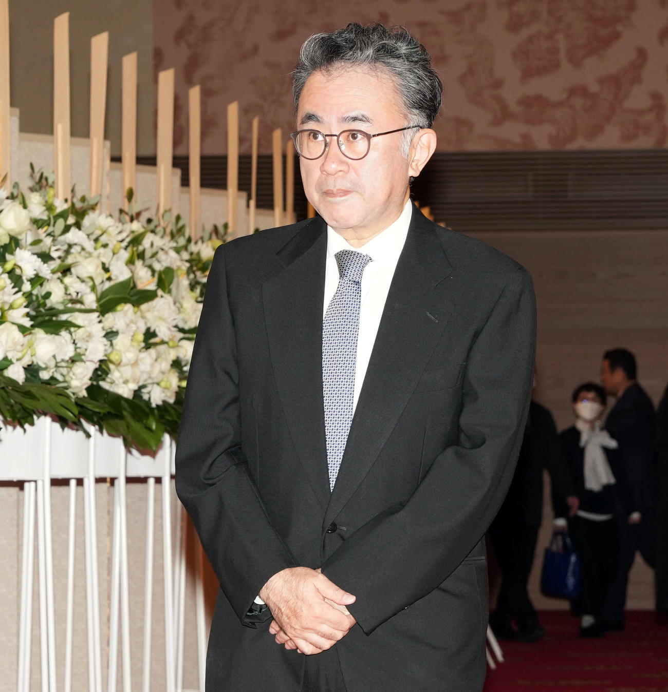 「十八世中村勘三郎十三回忌追善　偲ぶ会」に参列した三谷幸喜氏（撮影・たえ見朱実）