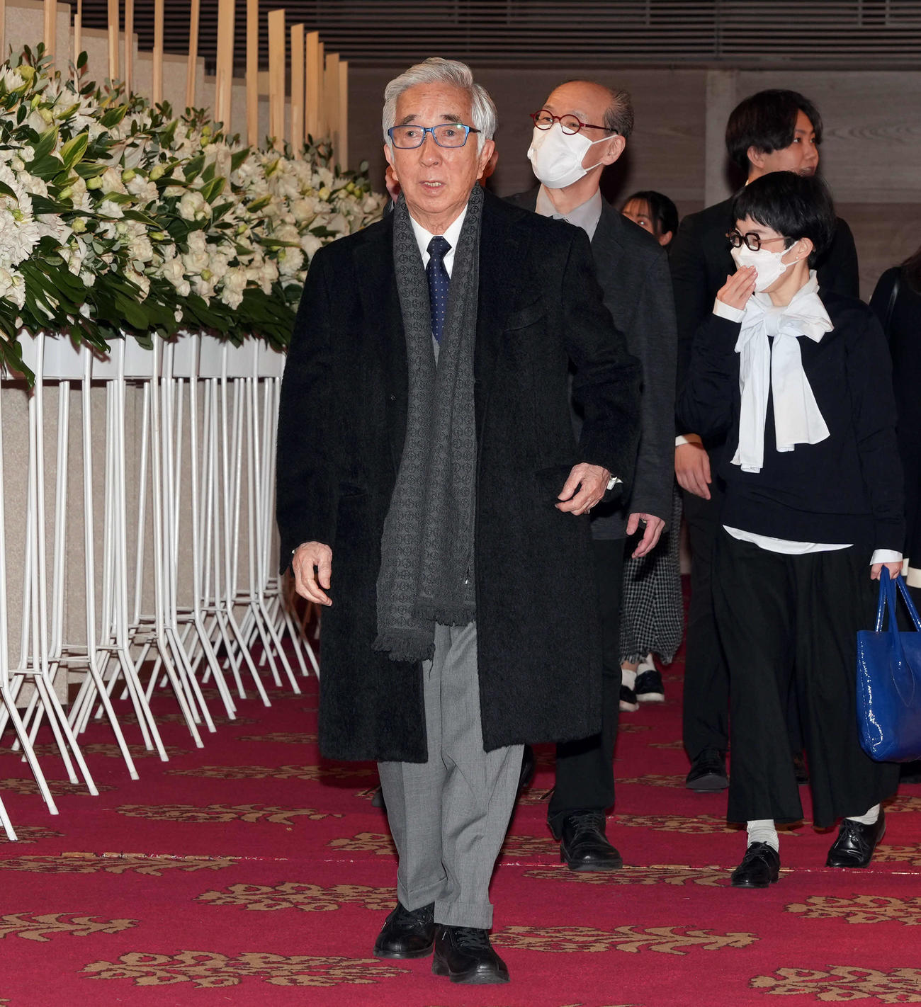 「十八世中村勘三郎十三回忌追善　偲ぶ会」に参列した大村崑（撮影・たえ見朱実）