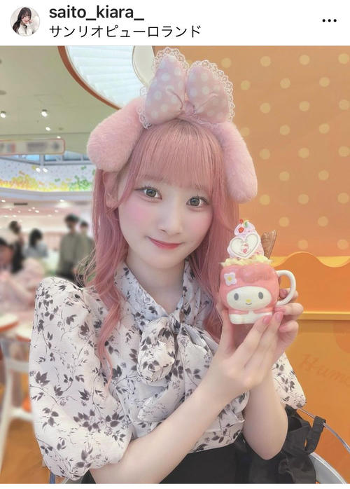 イコラブ齋藤樹愛羅、ピンク髪“マイメロ”カチューシャ姿に「実写版