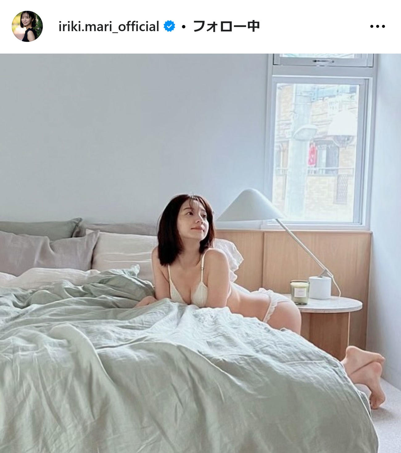 入来茉里のインスタグラムから