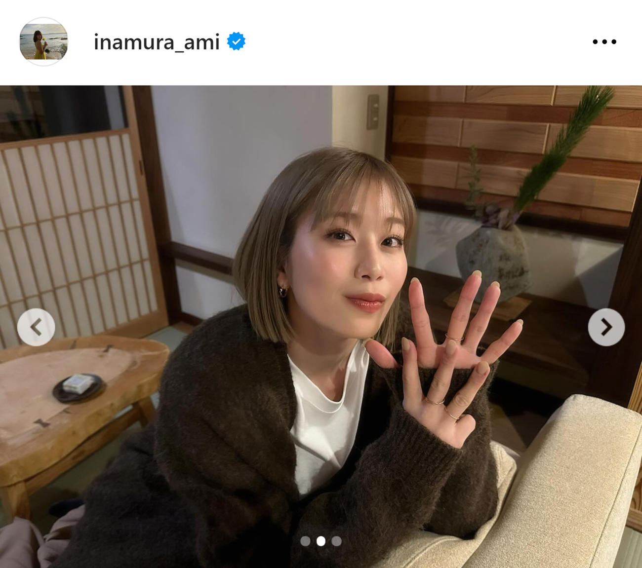 稲村亜美のインスタグラムから
