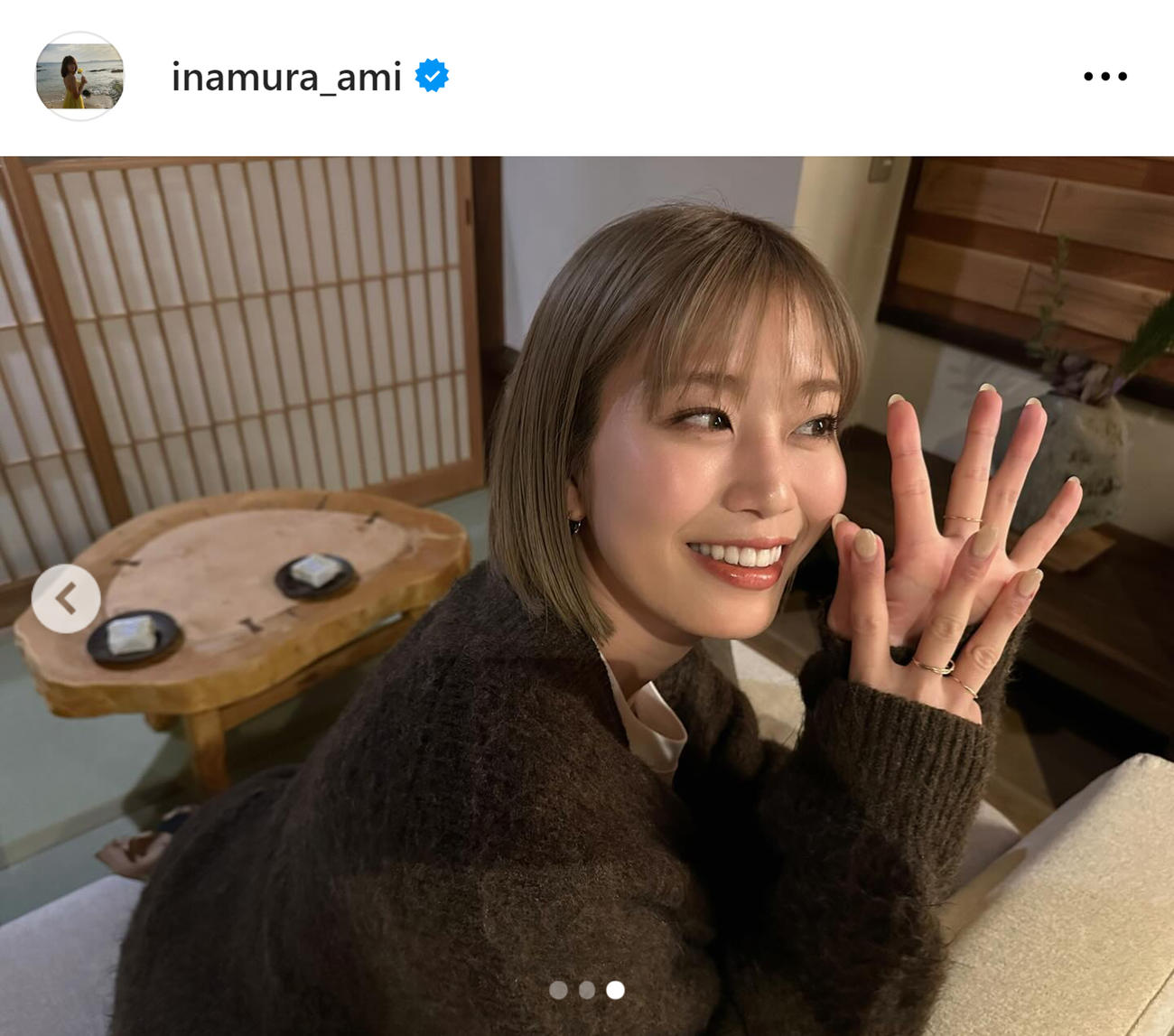 稲村亜美のインスタグラムから