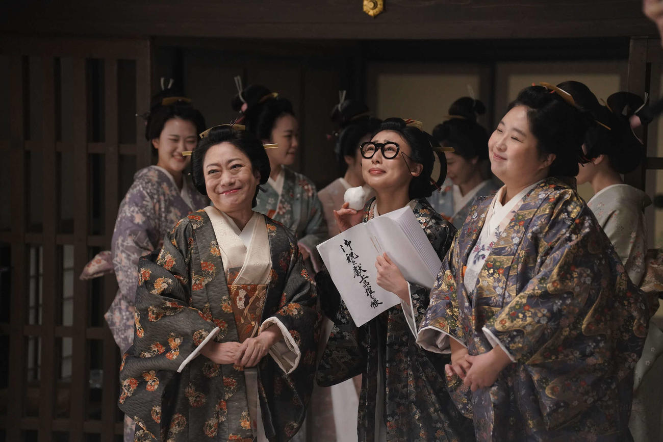 フジテレビ系「大奥」に出演する左から山村紅葉、ハシヤスメ・アツコ、小林きな子(C)フジテレビ