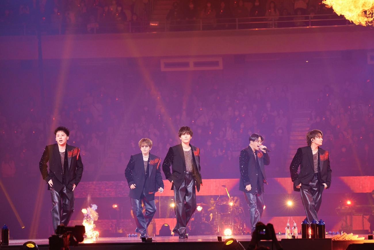 メジャーデビュー10周年ライブを開催したDa－iCE。左から工藤大輝、花村想太、岩岡徹、大野雄大、和田颯