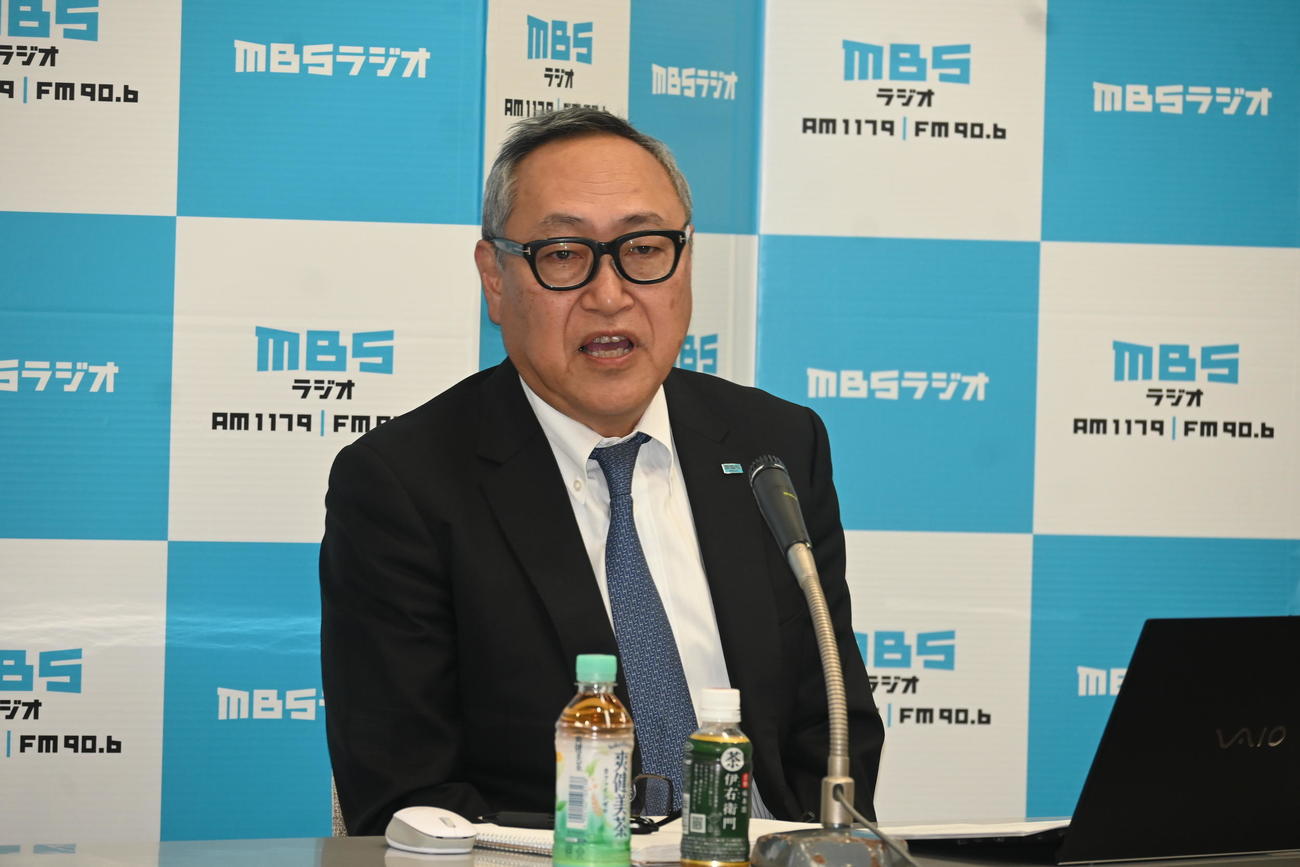 新春会見を行ったMBSラジオの浜田尊弘社長（撮影・松浦隆司）