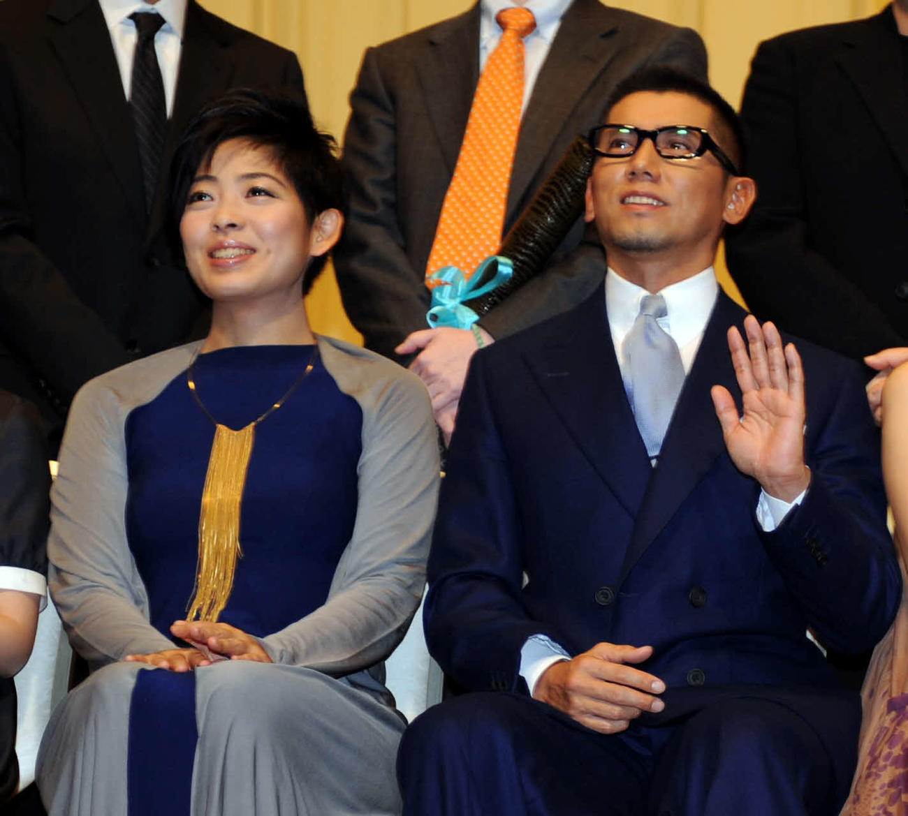 本木雅弘と内田也哉子夫人（2009年2月撮影）