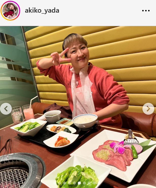 矢田亜希子のインスタグラムから
