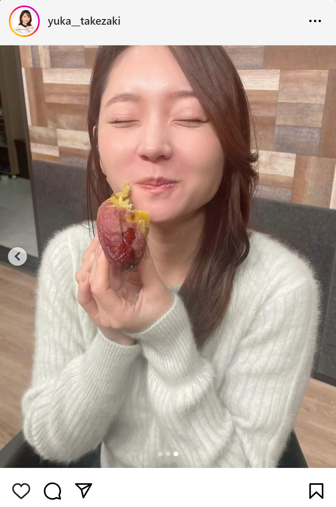 竹崎由佳アナのインスタグラムから
