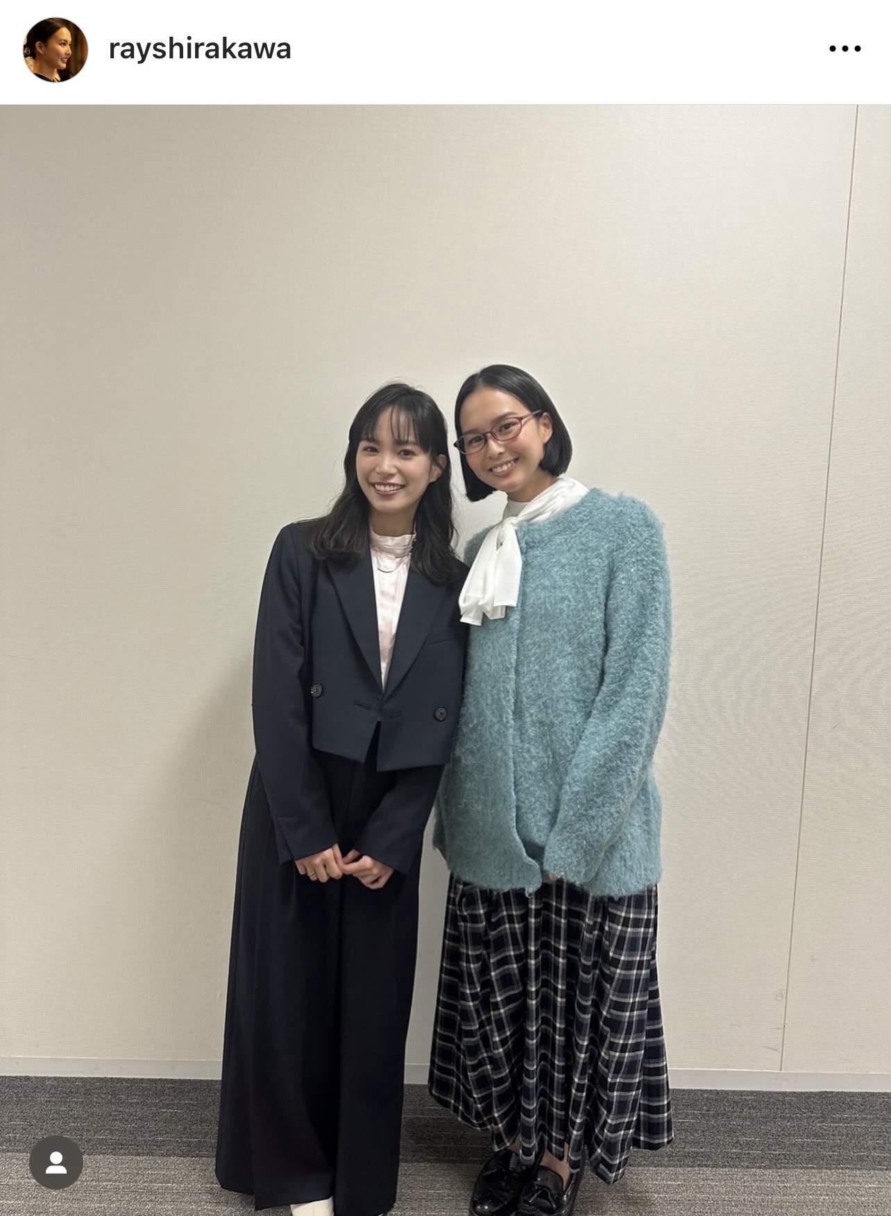 白河れいと関水渚のツーショット（白河れいのインスタグラムから）