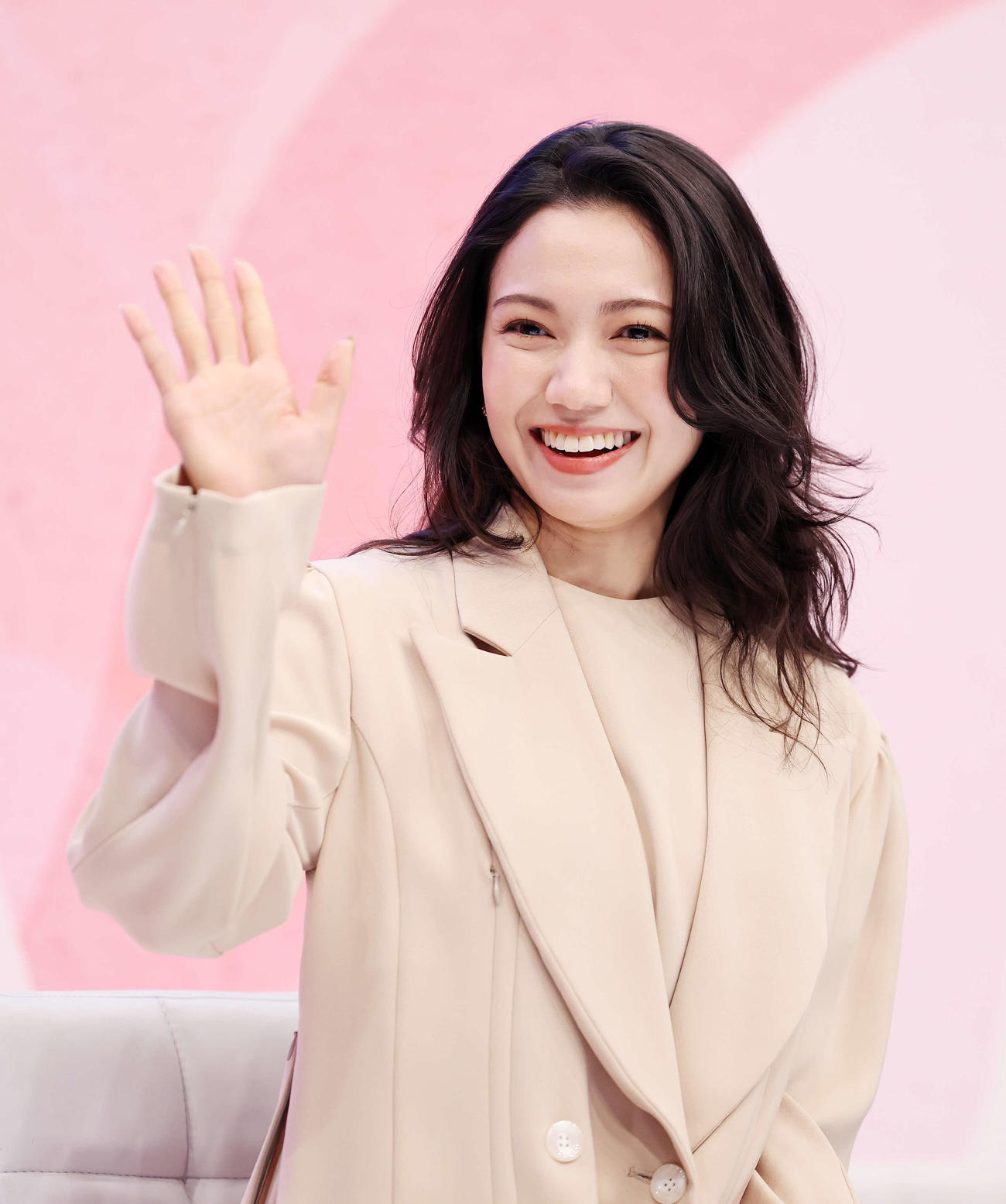 製作発表会見に登壇し笑顔を見せる二階堂ふみ（撮影・鈴木正人）