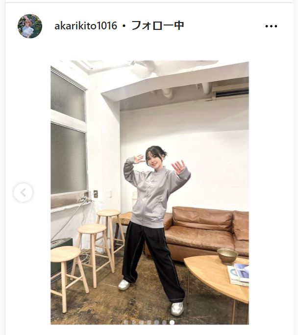 鬼頭明里のインスタグラムから