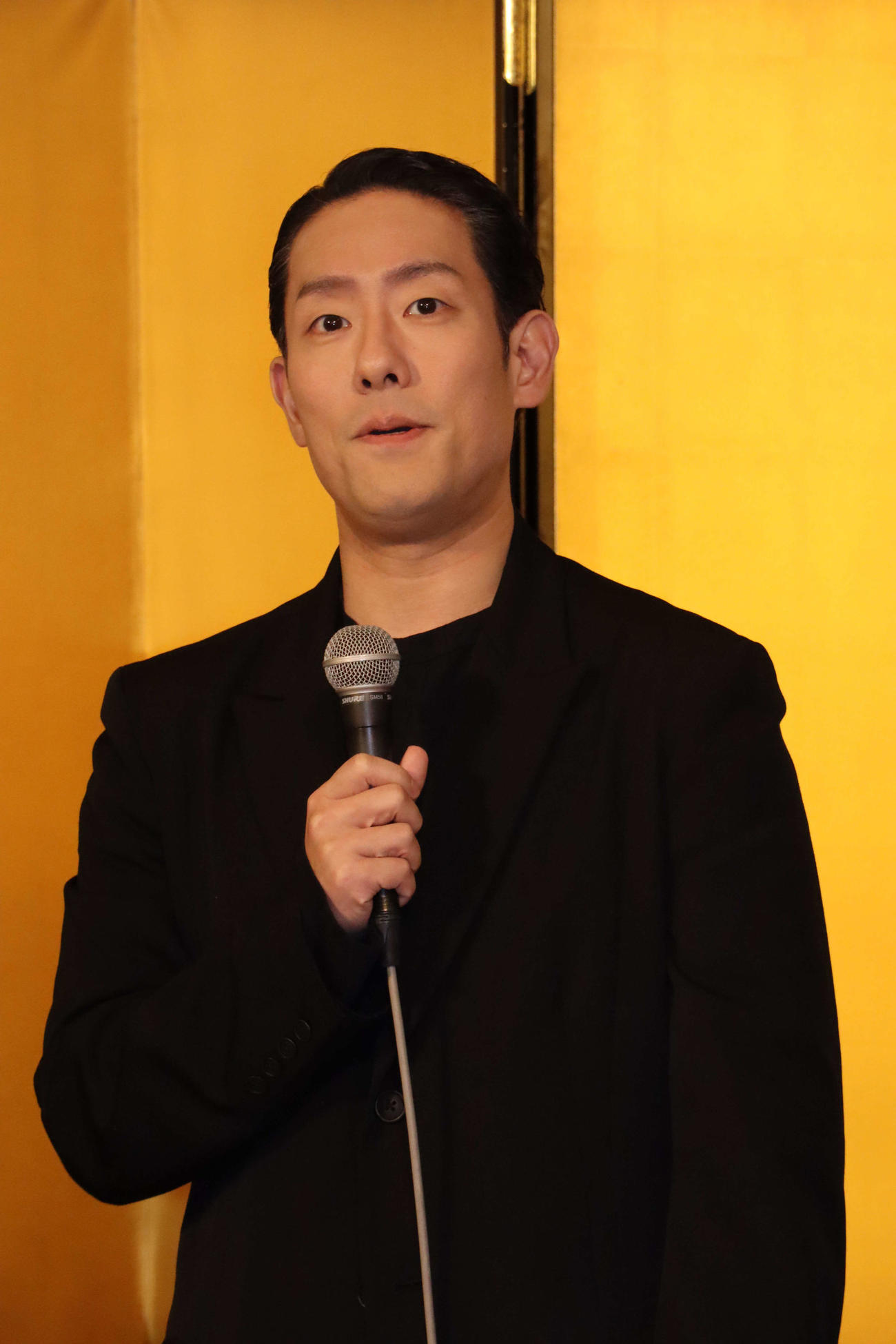 「歌舞伎町大歌舞伎」の記者懇親会を行った、左から中村鶴松、中村七之助、中村勘九郎、中村虎之介