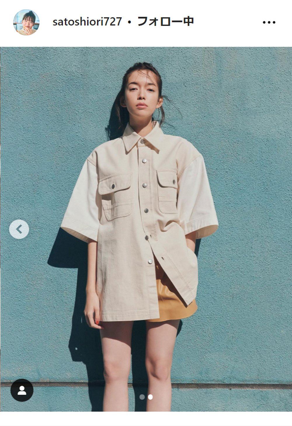 佐藤栞里のインスタグラムから