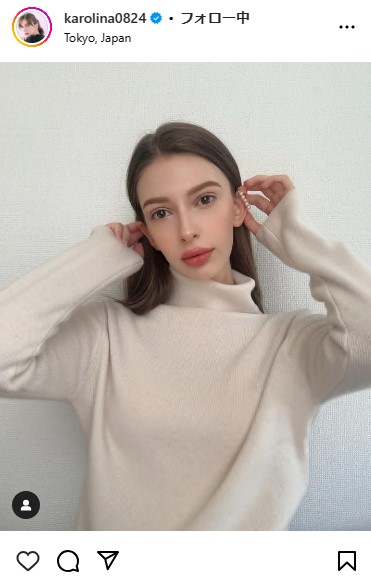 椎野カロリーナさんのインスタグラムから