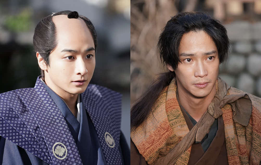 フジテレビ系「大奥」に出演する左から小関裕太、味方良介(C)フジテレビ