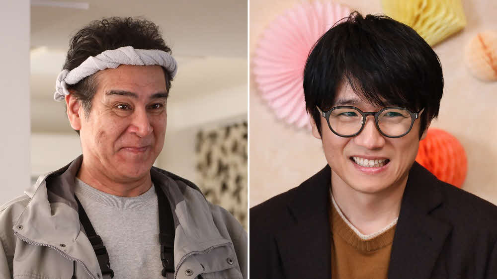 フジテレビ系「婚活1000本ノック」に出演する宇梶剛士と風間俊介(C)フジテレビ