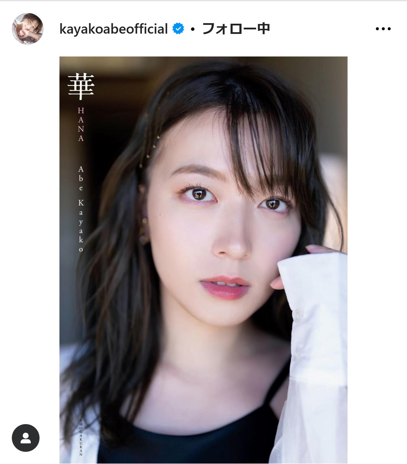 阿部華也子のインスタグラムから
