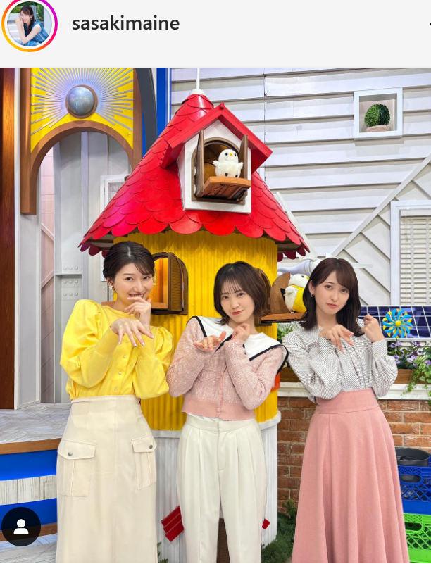 佐々木舞音アナのインスタグラムから