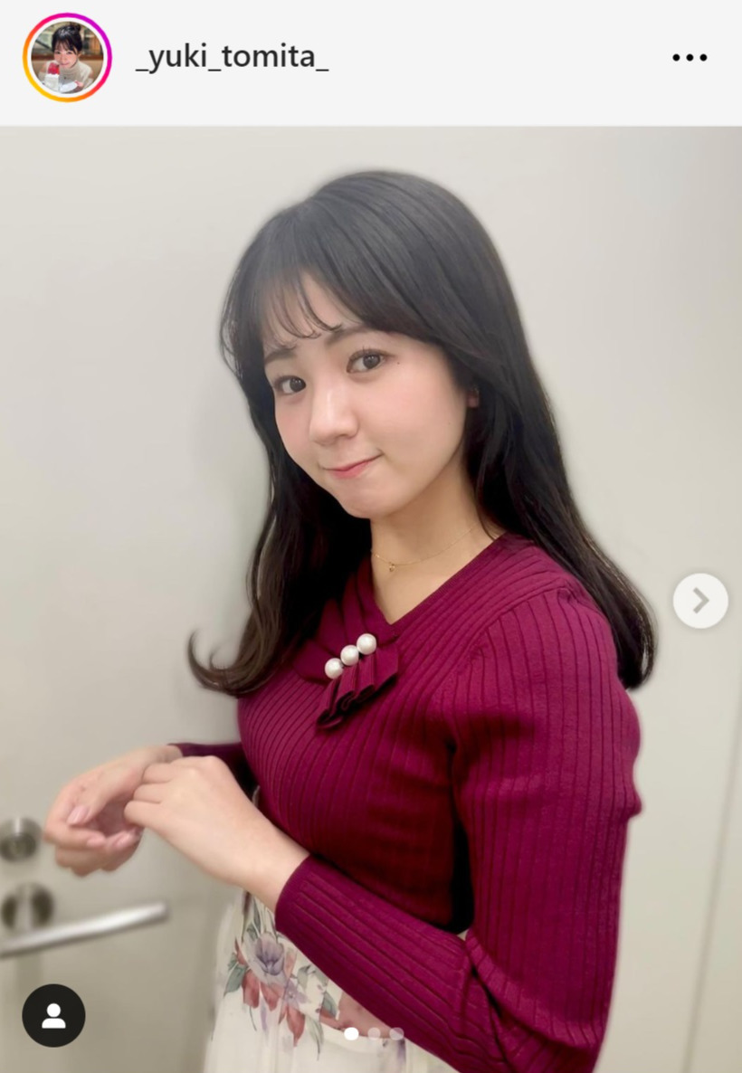 テレビ東京・冨田有紀アナのインスタグラムから