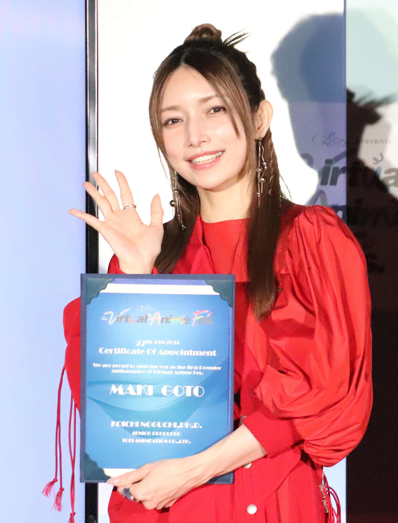 「Virtual Anime Fes」プレミア・アンバサダー就任式に出席した後藤真希（撮影・加藤理沙）
