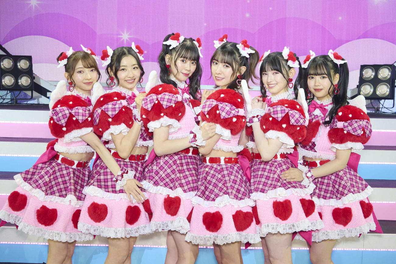 横浜アリーナで単独公演を開催した、左から超ときめきハート宣伝部の辻野かなみ、杏ジュリア、坂井仁香、小泉遥香、菅田愛貴、吉川ひより