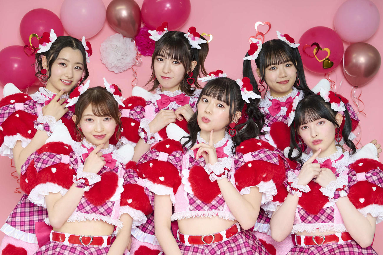 横浜アリーナで単独公演を開催した、上段左から超ときめきハート宣伝部の杏ジュリア、小泉遥香、吉川ひより、下段左から辻野かなみ、坂井仁香、菅田愛貴