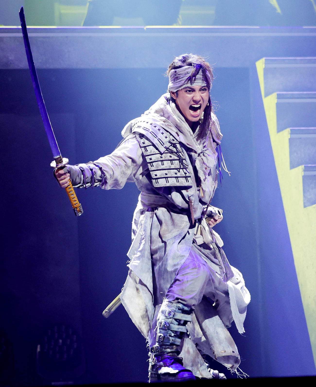 舞台「HiGH　＆　LOW THE　戦国」初日を前に通し稽古を行う片寄涼太（撮影・野上伸悟）